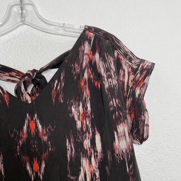 Cynthia Rowley Womens Dress Size 4 Purple V-Neck Silk Pullover Unlined Casual - Picture 5 of 14